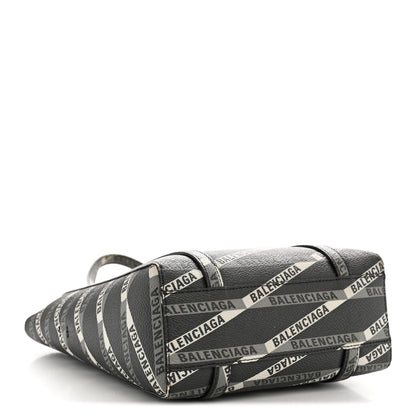 Balenciaga Coated Canvas Losange Monogram XXS Tote Black Grey 4 of 12