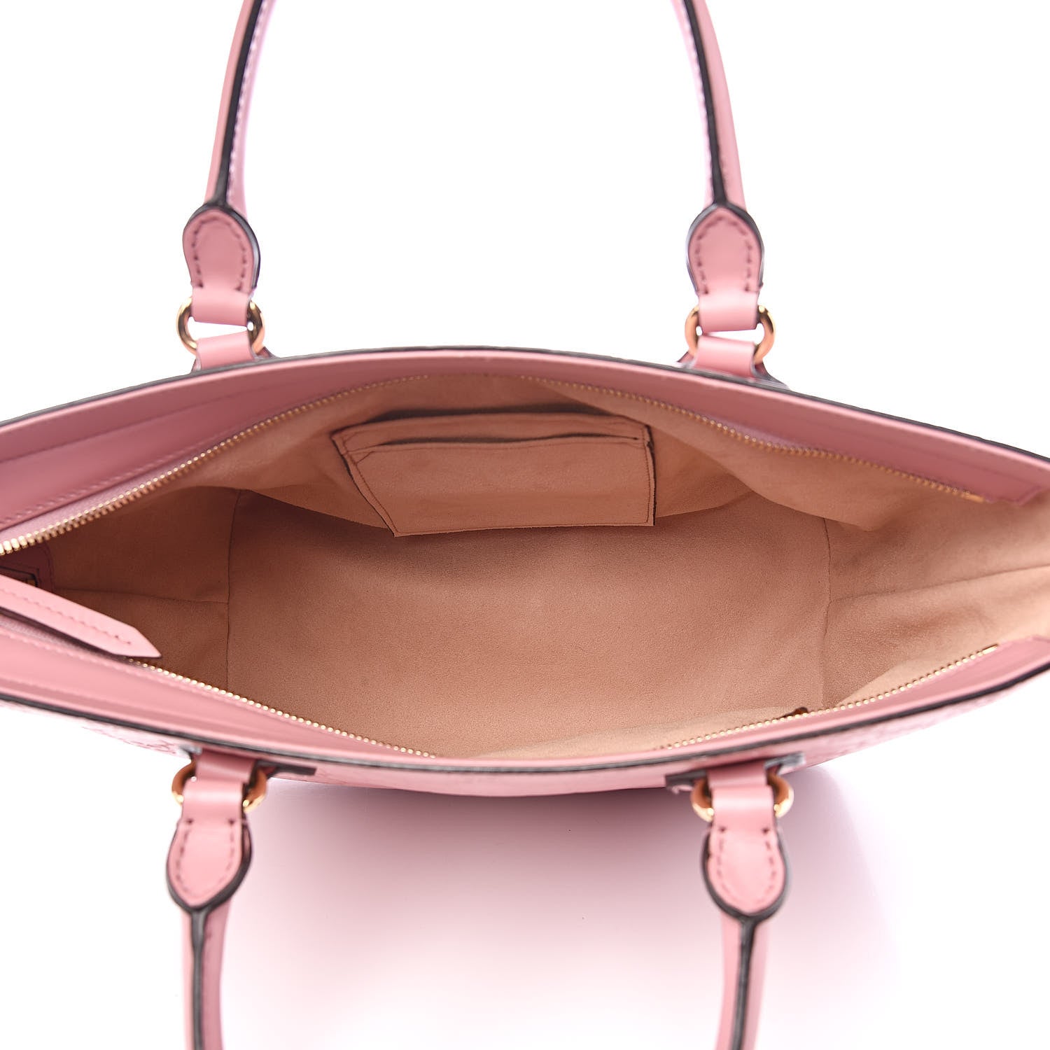 Gucci Guccissima Signature Small Zippered Bucket Tote Rose Baby Candy 5 of 10