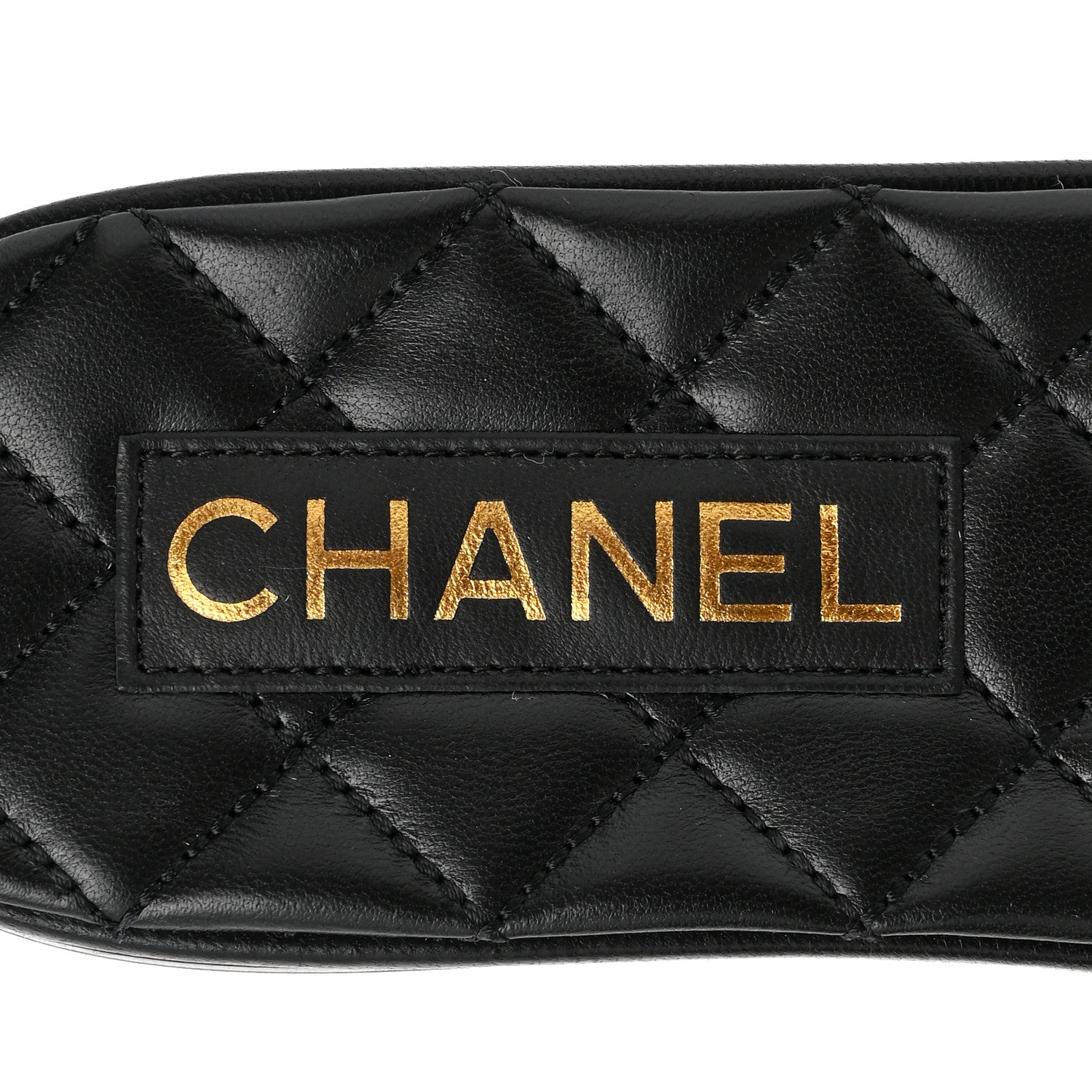 Chanel Shiny Goatskin Quilted CC Mules Sandals 40 Black 7 of 9