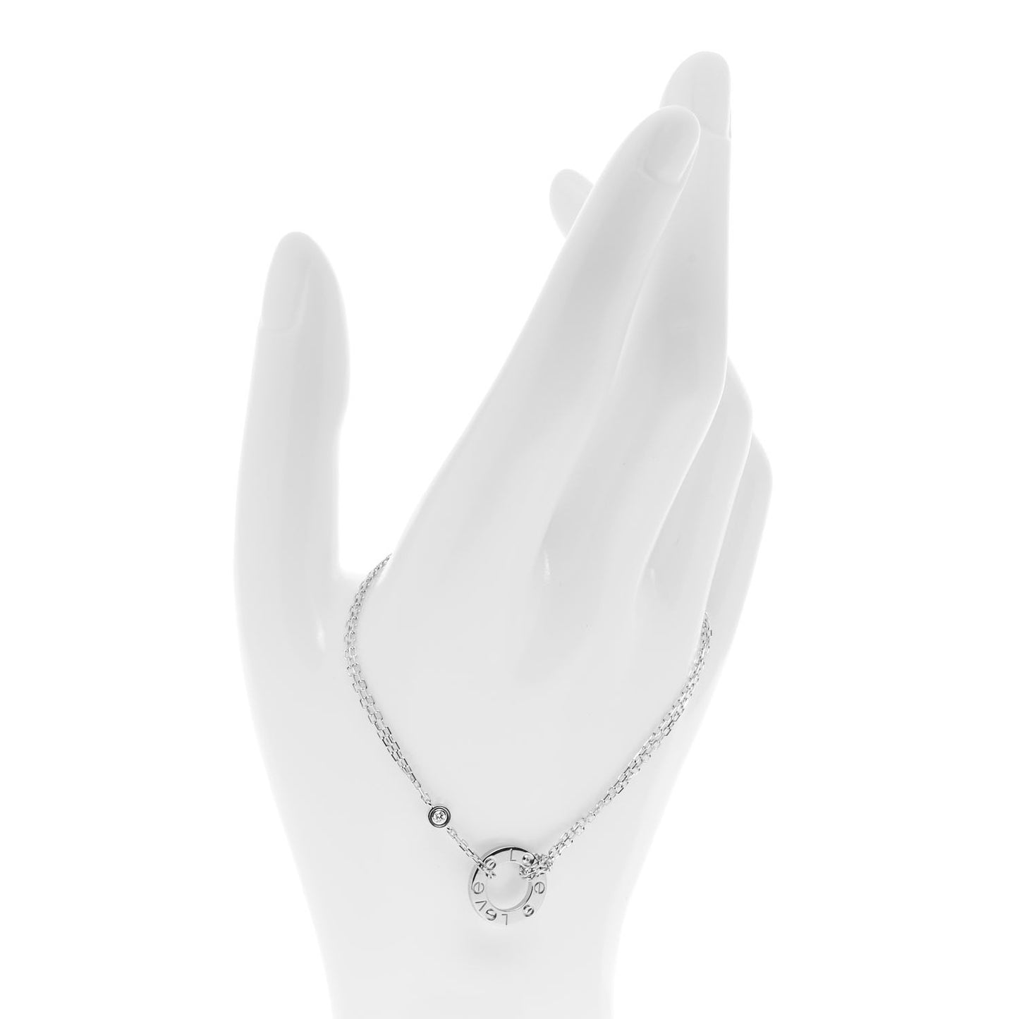 18K White Gold Diamond LOVE Bracelet