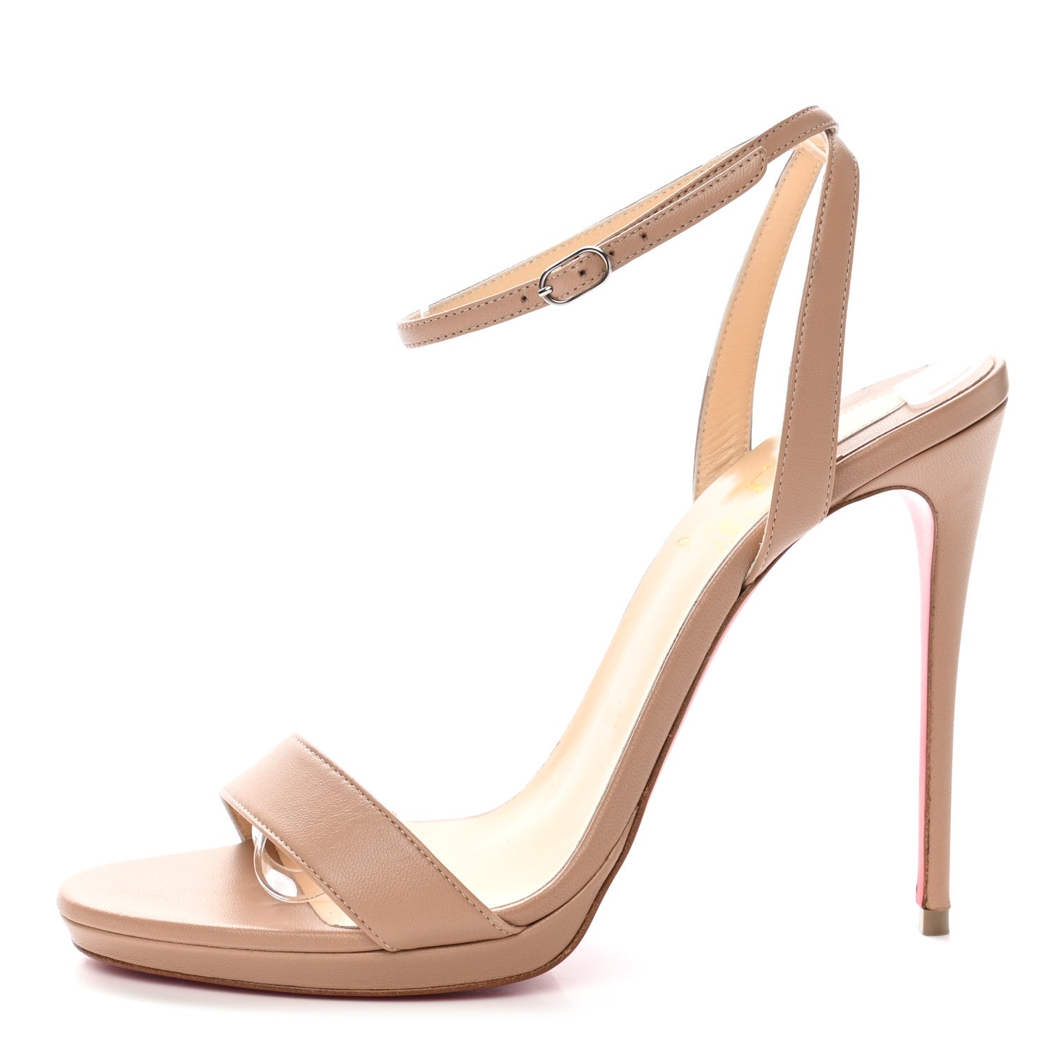 Christian Louboutin Nappa Loubi Queen 120 Pumps 39 Nude 1 of 8