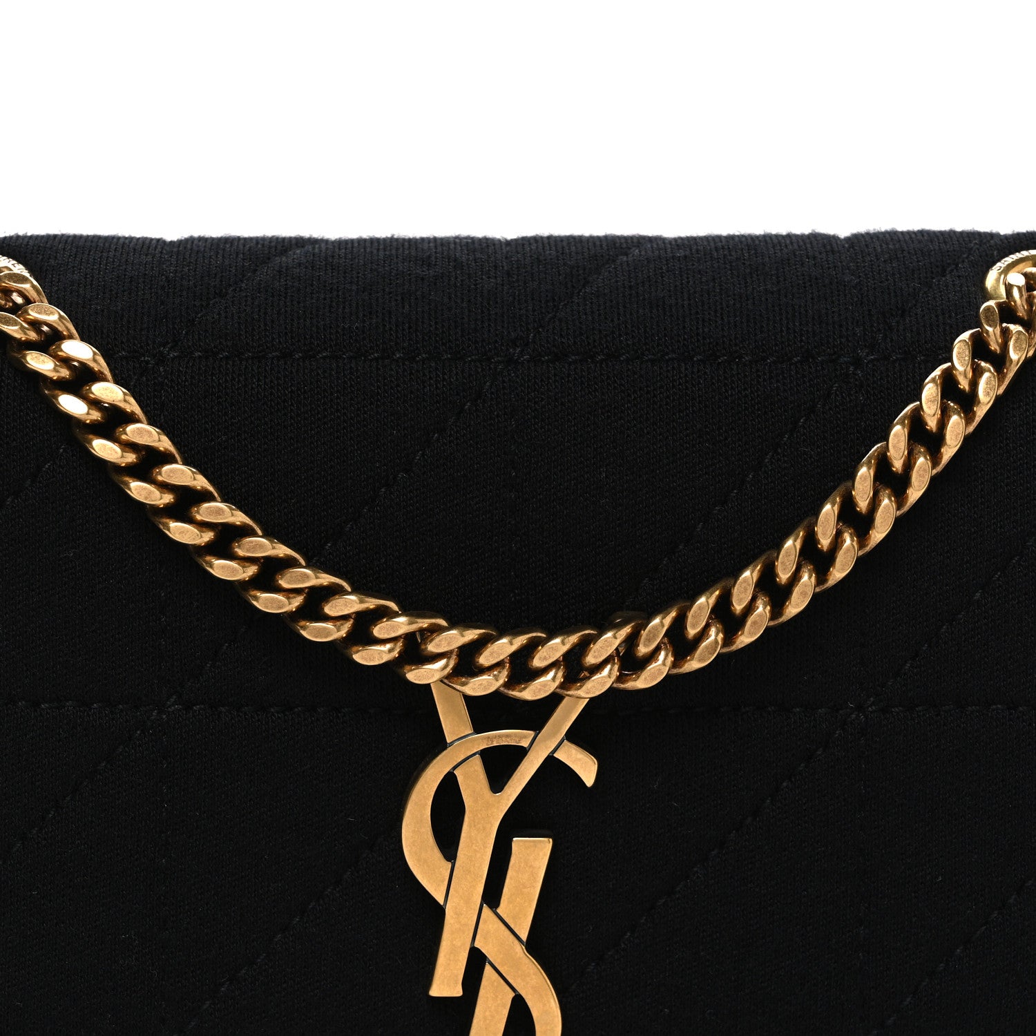 Saint Laurent Jersey Wool Patchwork Monogram Mini Jamie Baguette Black 7 of 9