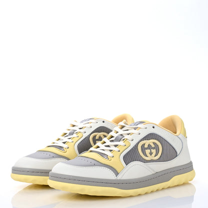 Gucci Dali Soft Calfskin Womens Mac80 Sneakers 38 Off White Grey Sky Yellow 4 of 10