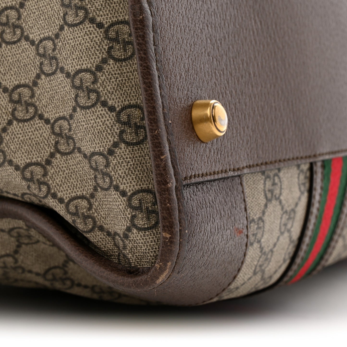 Soft GG Supreme Monogram Web Neo Vintage Duffle Bag Beige New Acero Crop