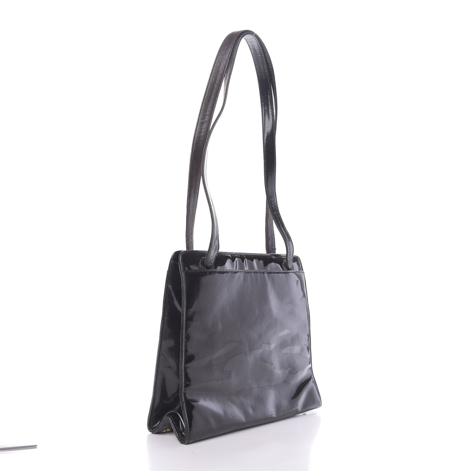 Chanel Patent Logo Tote Black 3 of 13