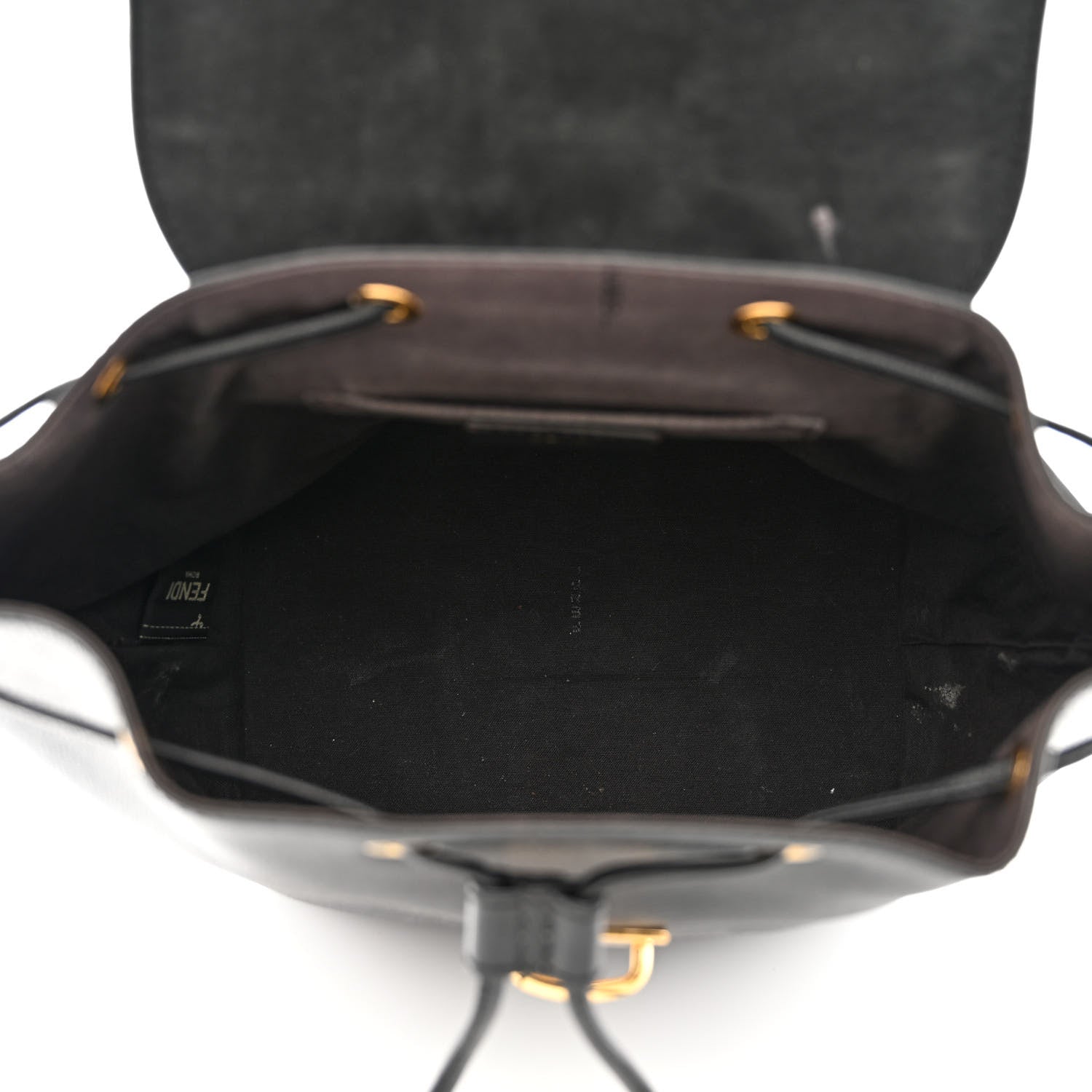 Fendi Vitello Cruise F is Fendi Drawstring Backpack Black 4 of 14