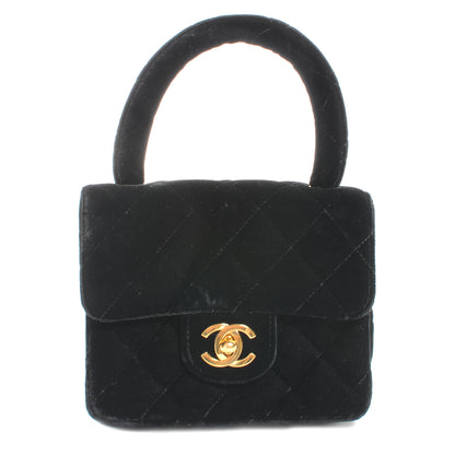 Chanel Velvet Mini Kelly Flap Black 1 of 8
