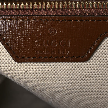 Gucci GG Supreme Monogram Azalea Calfskin Retro Interlocking G Buckle Backpack Beige Ebony Brown Sugar 6 of 12