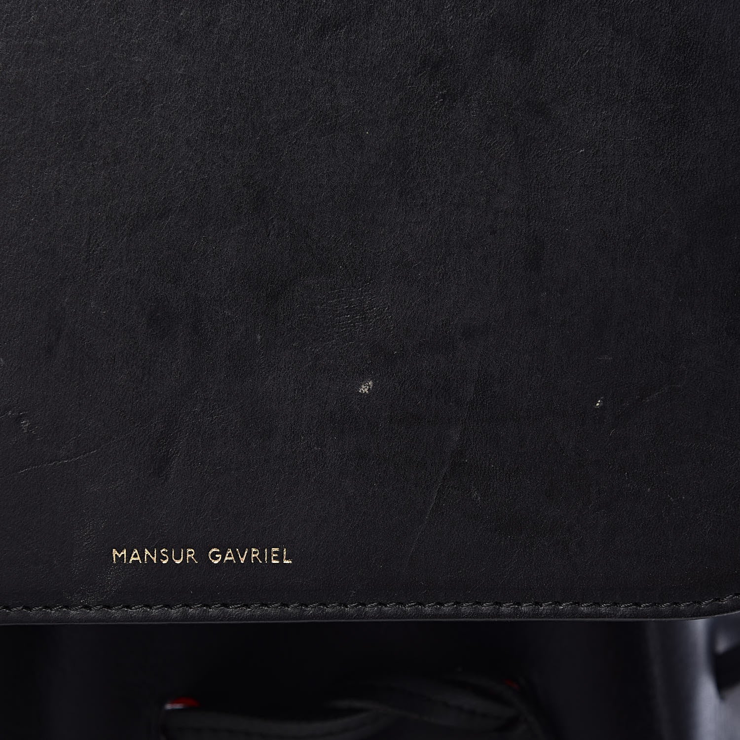 Mansur Gavriel Vegetable Tanned Calfskin Bucket Bag Black Flamma 11 of 18