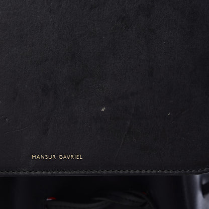 Mansur Gavriel Vegetable Tanned Calfskin Bucket Bag Black Flamma 11 of 18