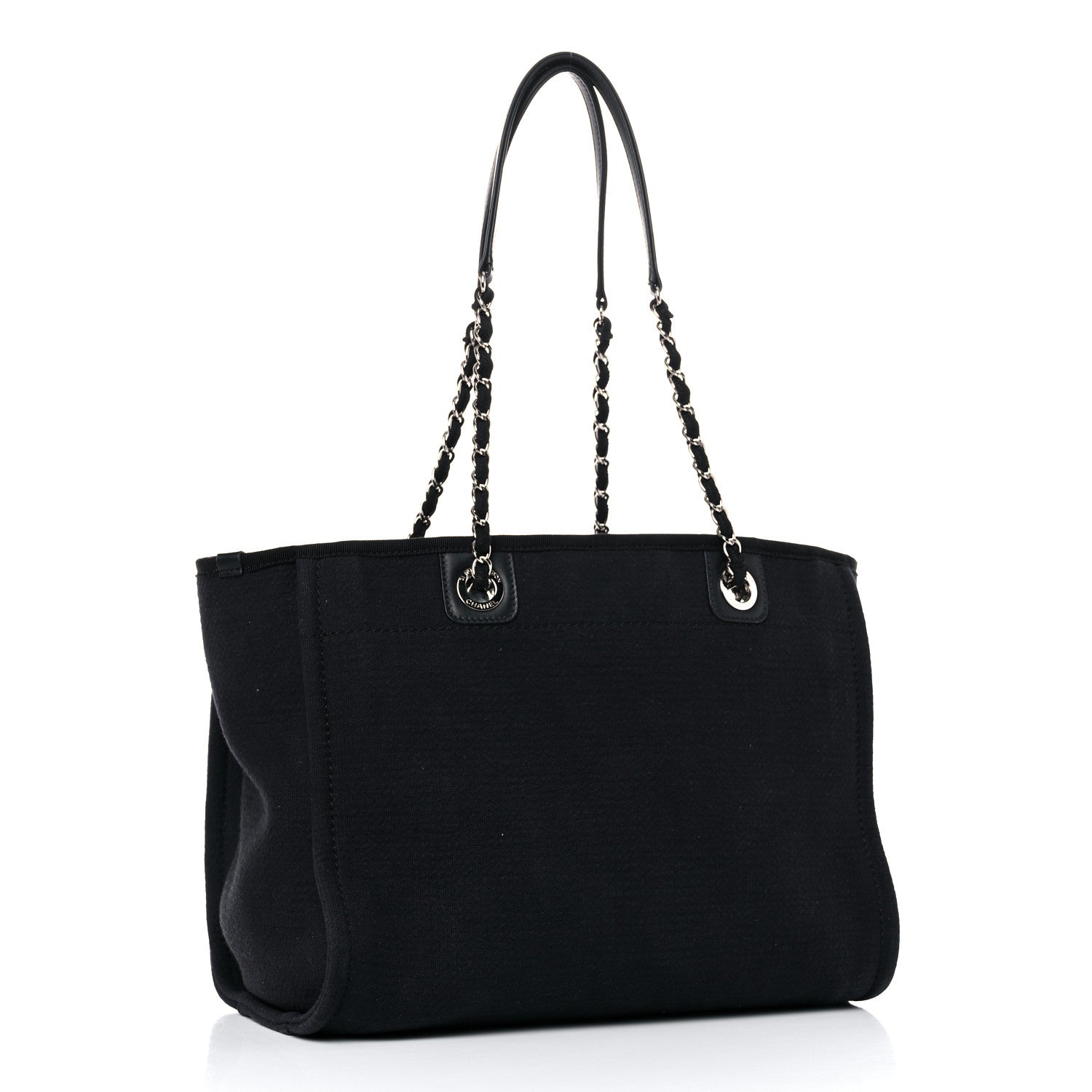 Chanel Mixed Fibers Small Deauville Tote Black 3 of 15