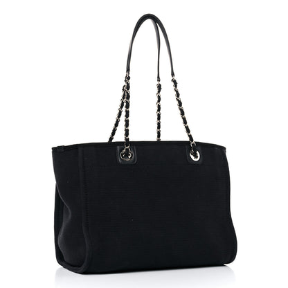 Chanel Mixed Fibers Small Deauville Tote Black 3 of 15