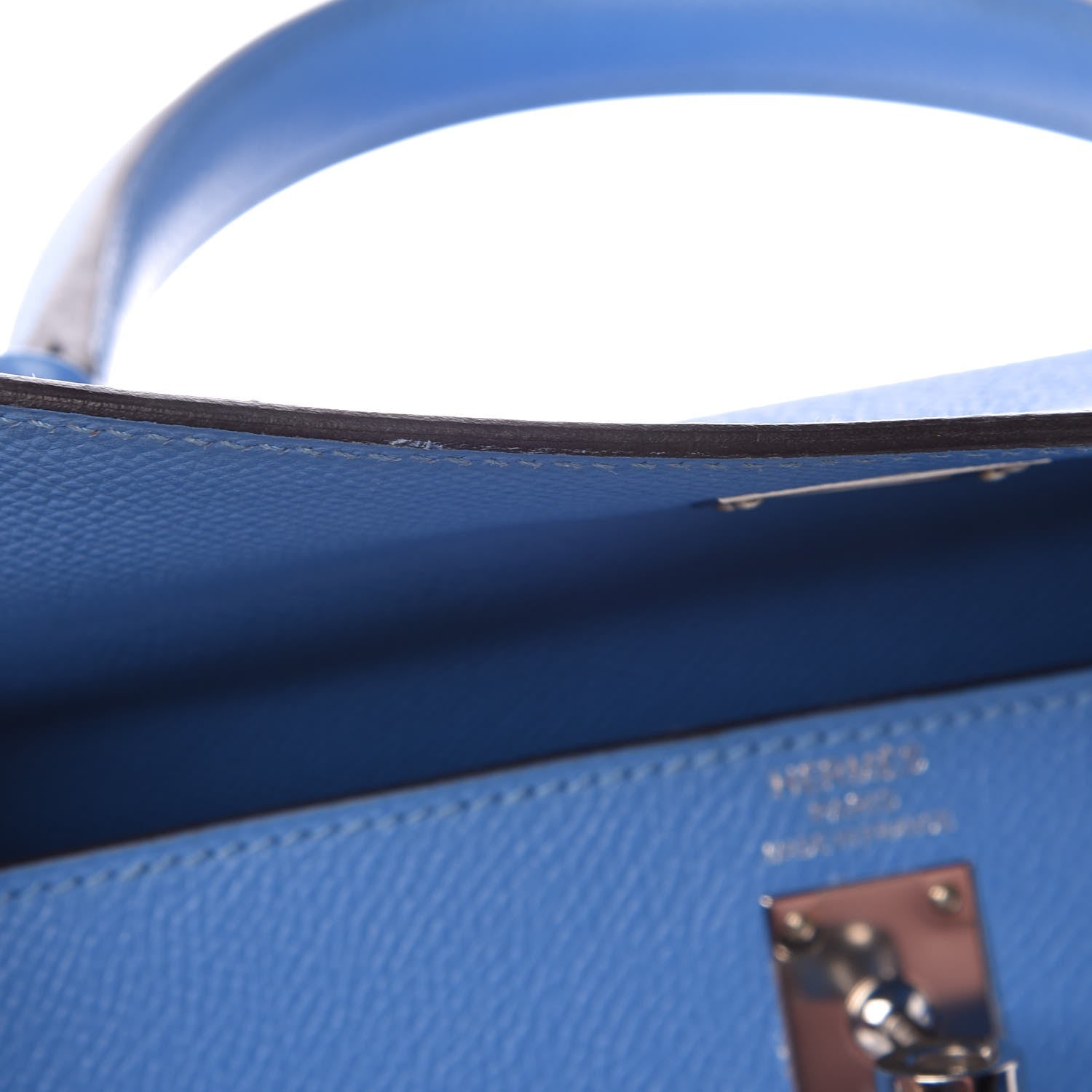Hermes Epsom Kelly Sellier 25 Bleu Paradis 38 of 39