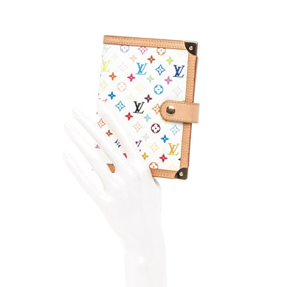 Louis Vuitton Monogram Multicolor Small Ring Agenda Cover White 2 of 7