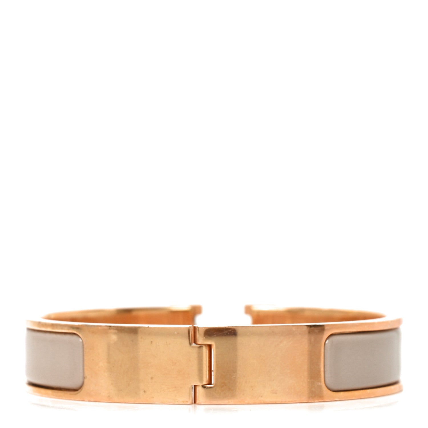 Hermes Enamel Narrow Clic Clac H Bracelet Marron Glace 3 of 4