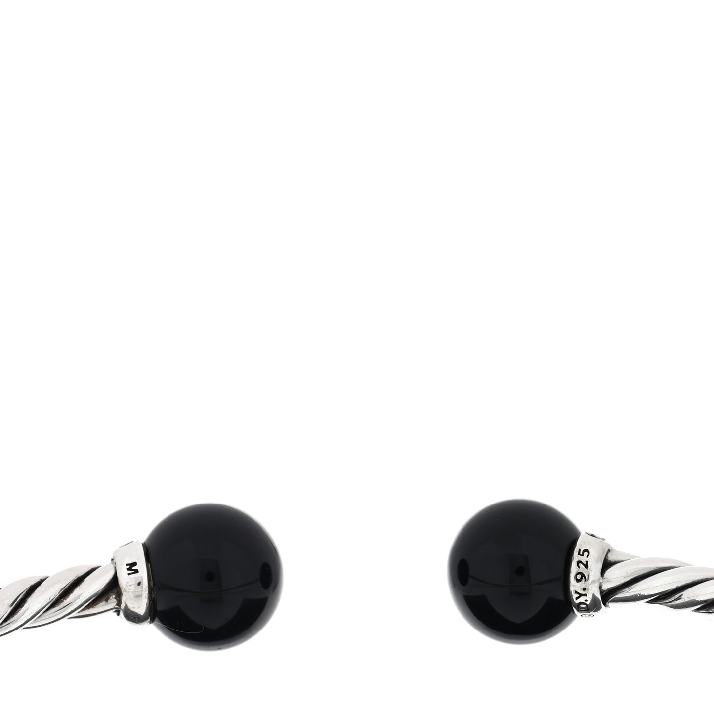 Sterling Silver Diamond Onyx 9mm Solari Bracelet