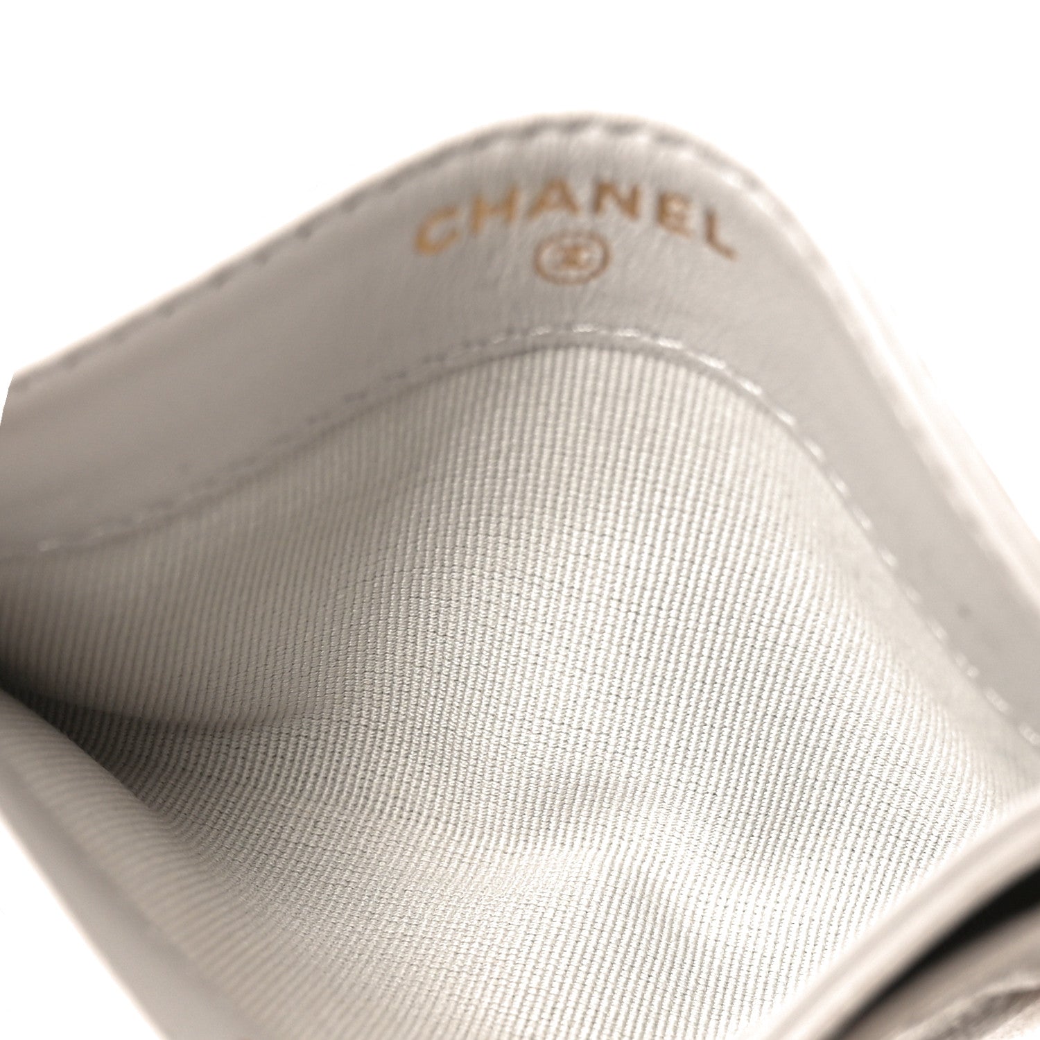 Chanel Lambskin Quilted Card Holder Grey 5 of 10