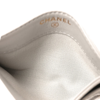 Chanel Lambskin Quilted Card Holder Grey 5 of 10