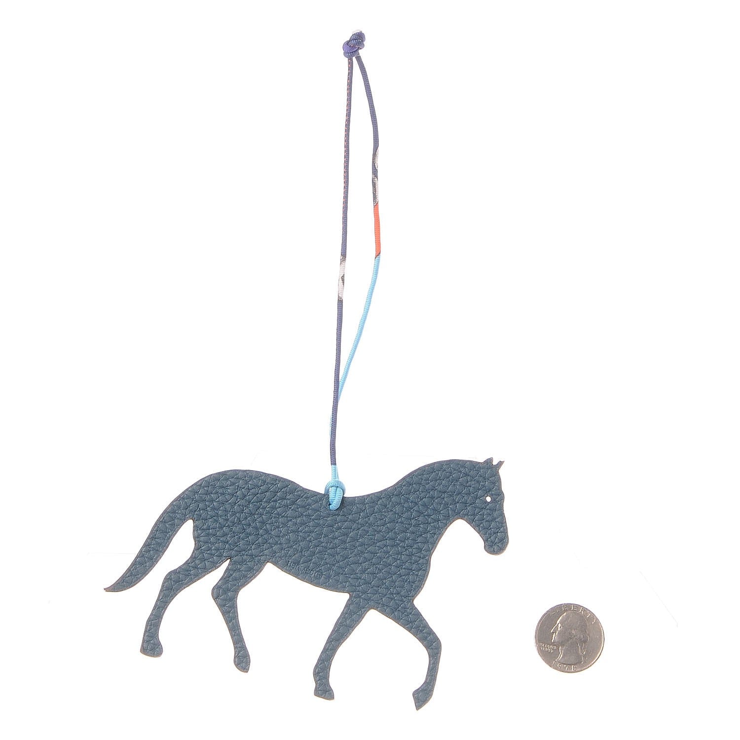 Hermes Grain d'H Togo Petit H Bag Charm Horse GM Colvert Sanguine 2 of 3