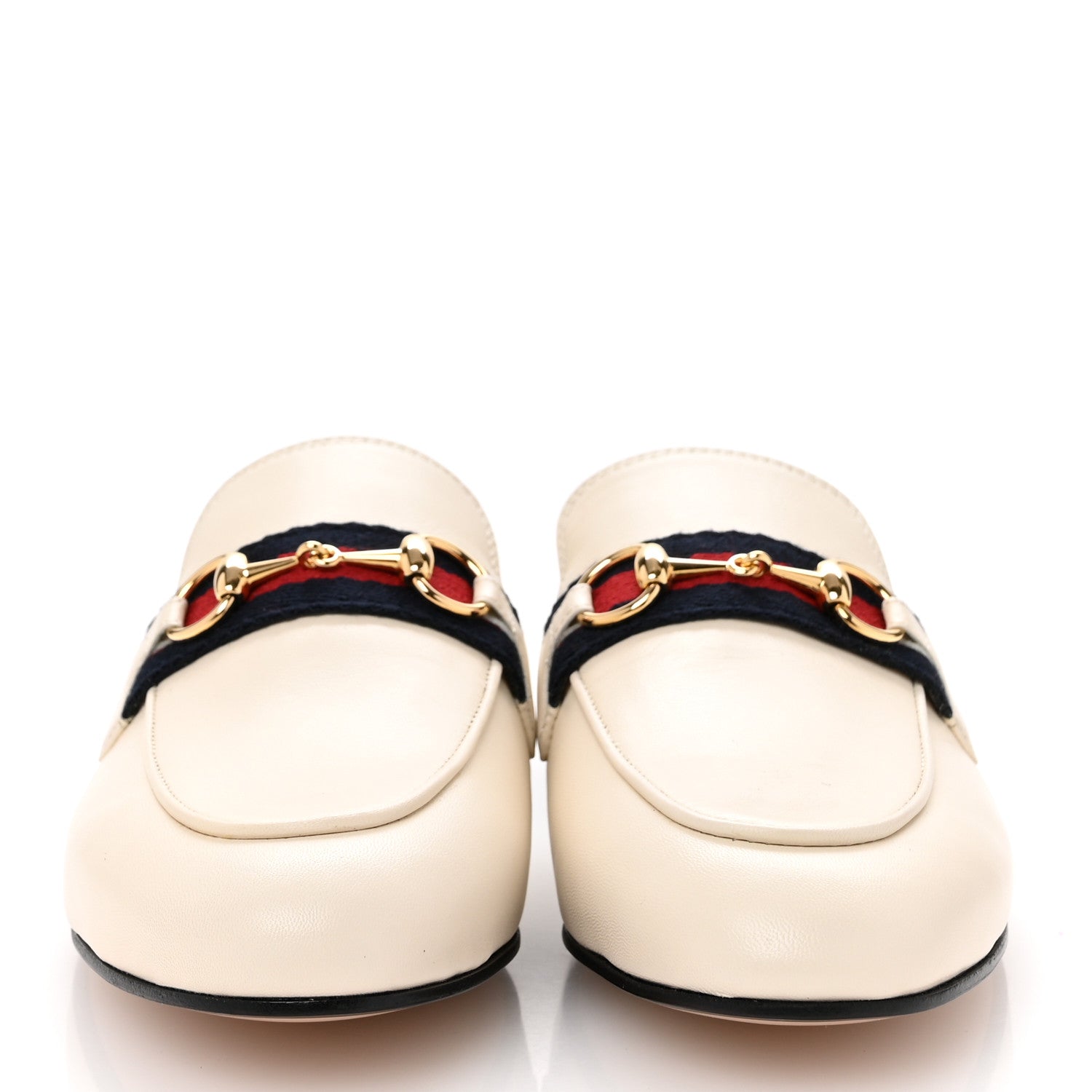 Gucci Malaga Kid Web Womens Princetown Slippers 35.5 Mystic White 3 of 10