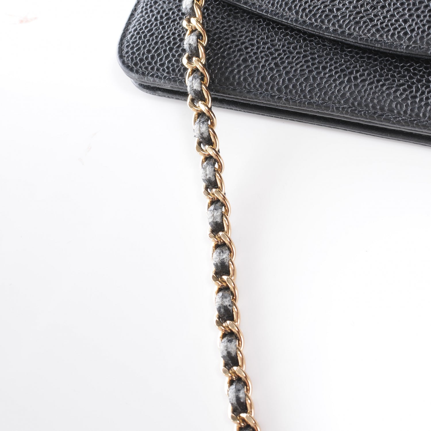 Chanel Caviar CC Wallet on Chain Black 9 of 9