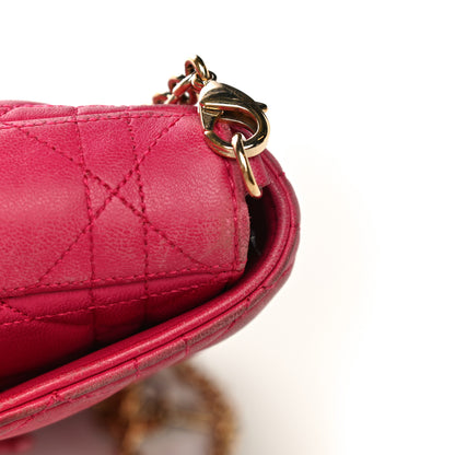 Christian Dior Lambskin Cannage Miss Dior Promenade Pouch Fuchsia 28 of 30