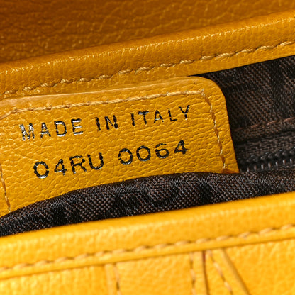 Christian Dior Grained Calfskin Saddle Bag Dark Yellow 7 of 12