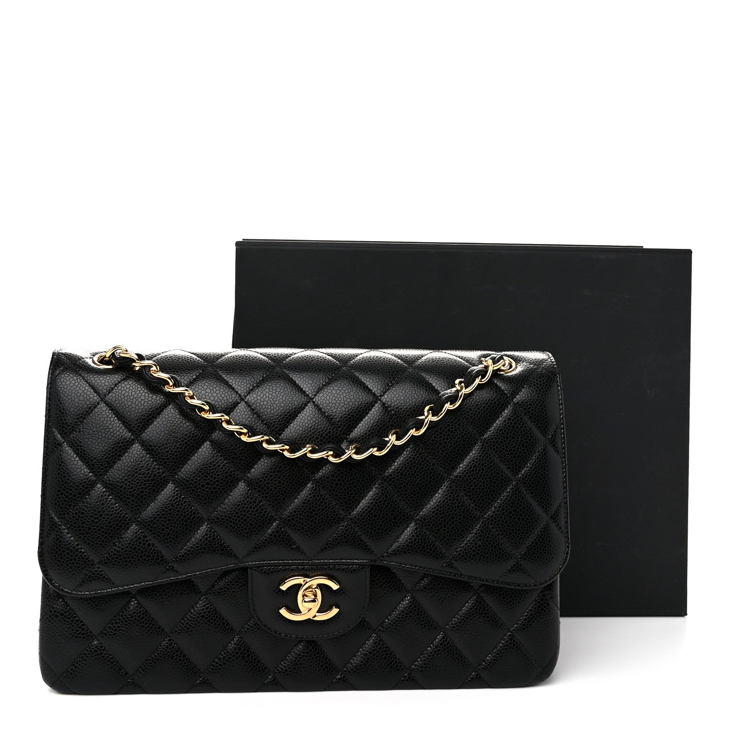 Chanel Caviar Quilted Jumbo Double Flap Black 11 of 11