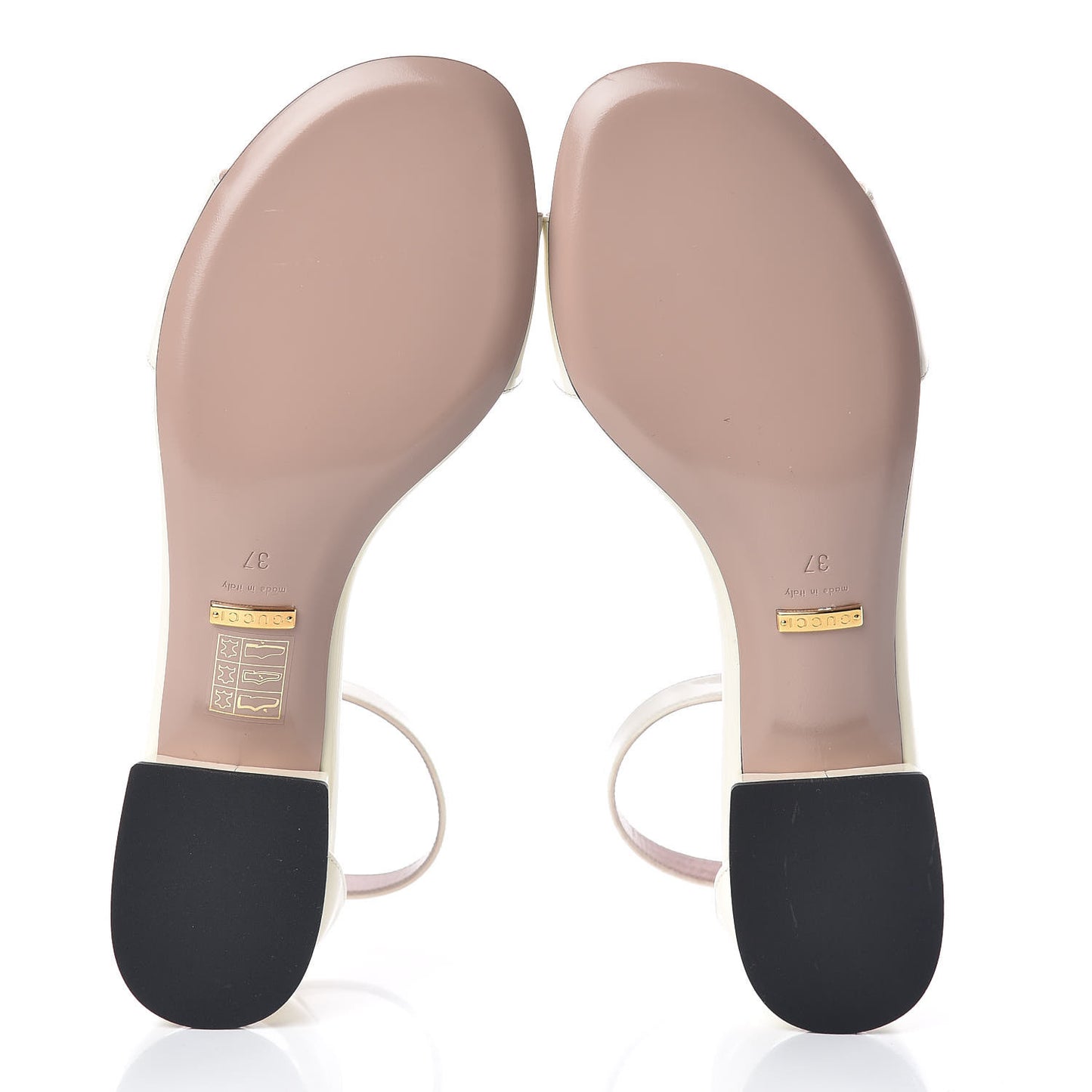Patent Calfskin Liliane Horsebit Sandals 37 Off White
