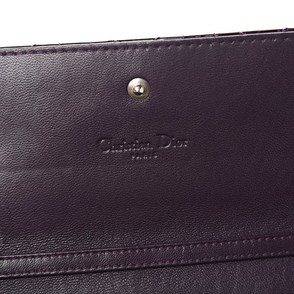 Christian Dior Patent Cannage Rendezvous Chain Wallet Purple 5 of 6