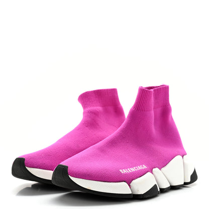 Balenciaga Technical 3D Recycled Knit Womens Speed 2.0 Sneakers 36 Pink White 3 of 14