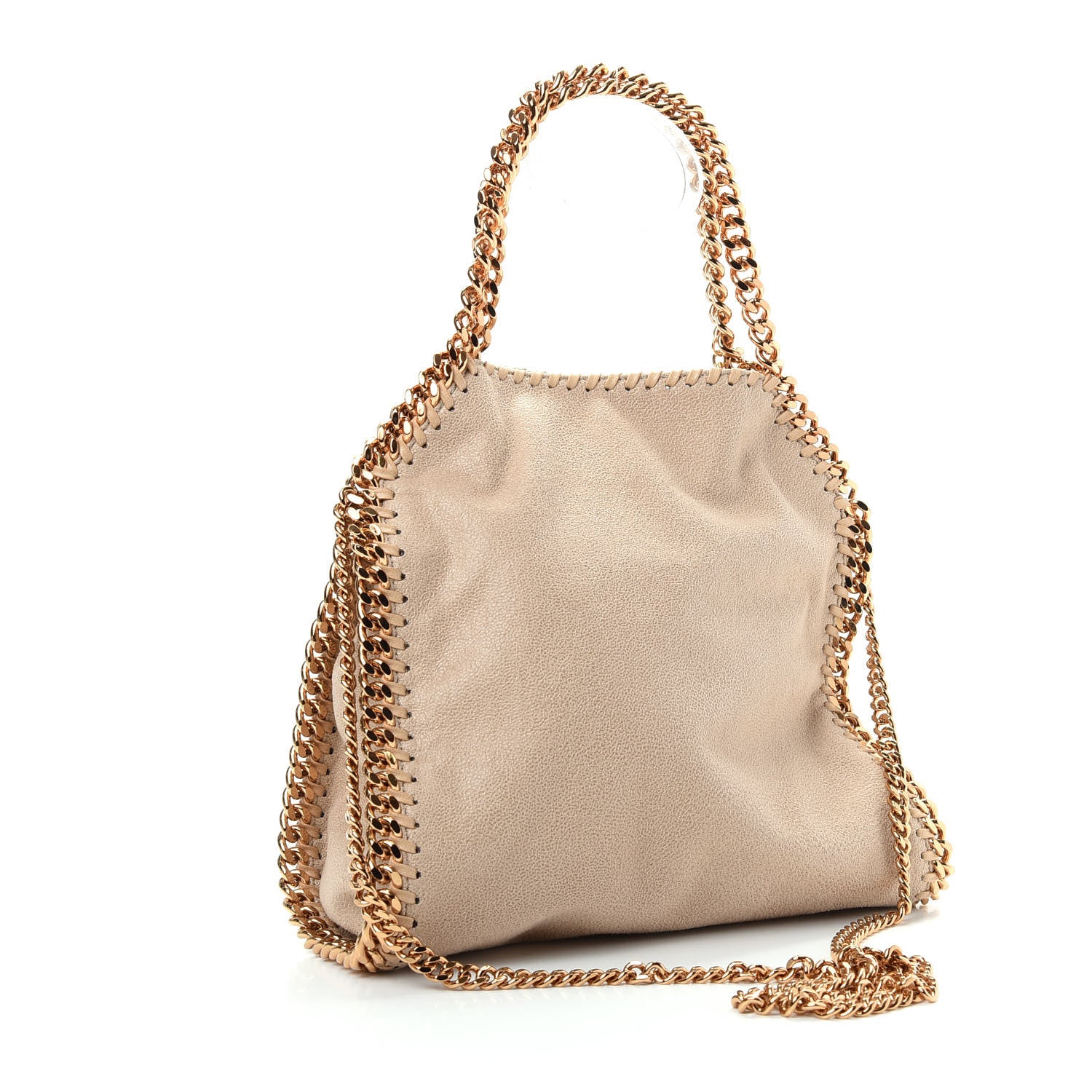 Stella McCartney Shaggy Deer Mini Falabella Fold Over Tote Beige 3 of 9