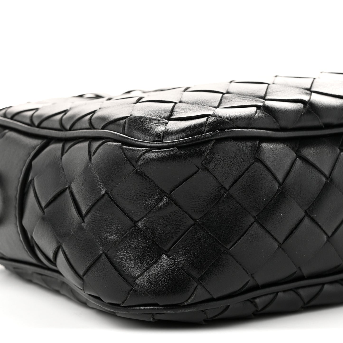 Calfskin Intrecciato Small Camera Bag Black