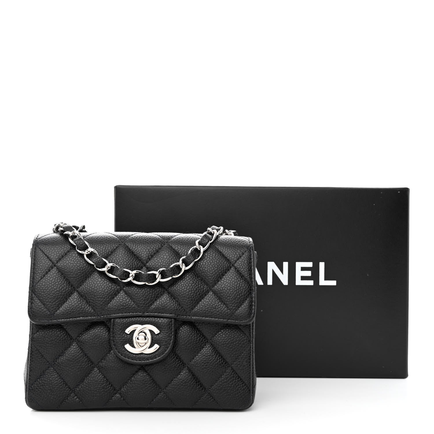 Chanel Caviar Quilted Mini Square Flap Black 11 of 11