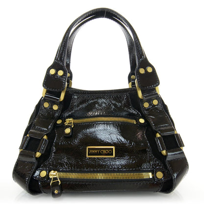 Jimmy Choo Liquid Patent Leather and Suede Mahala Black 1 of 6