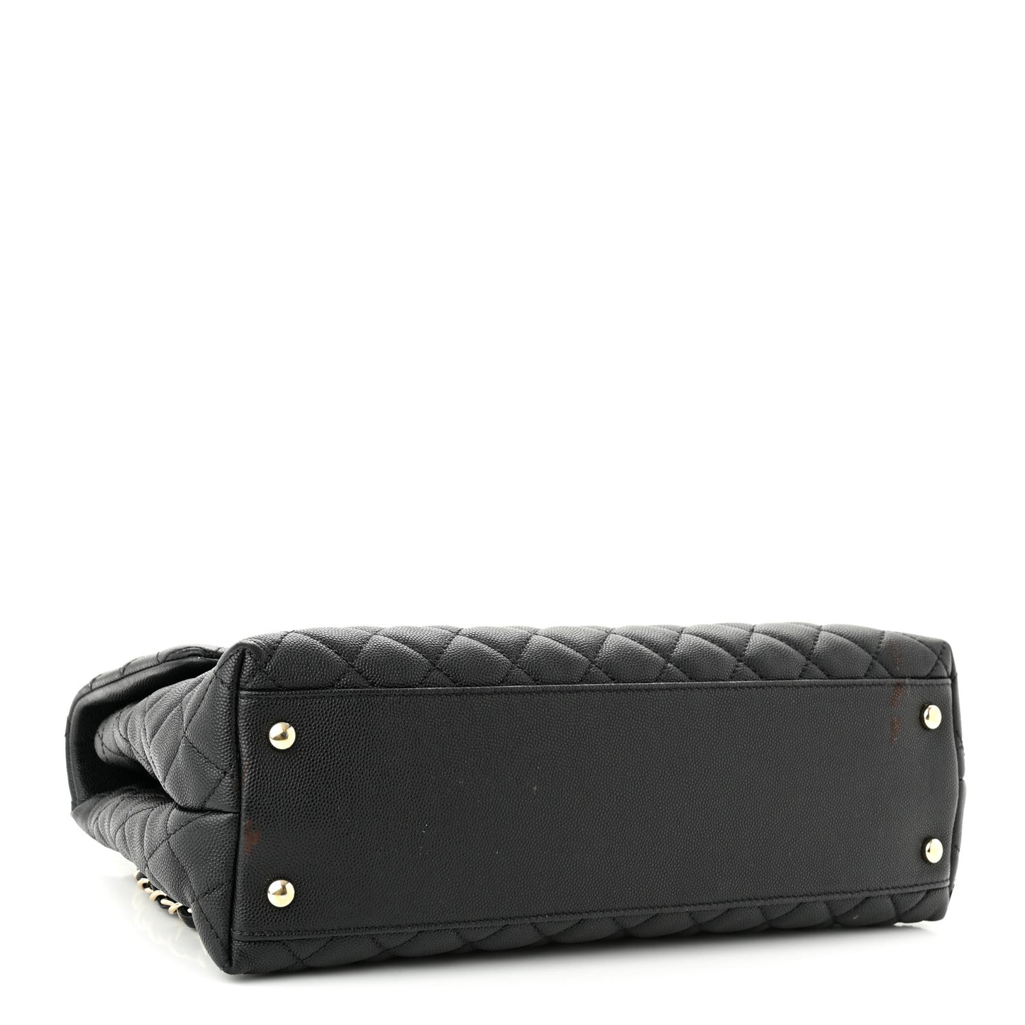 Caviar Quilted Medium Coco Handle Flap Black