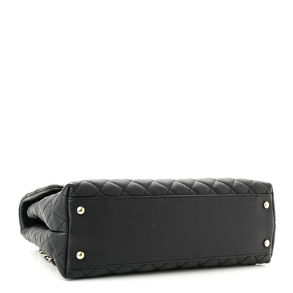 Chanel Caviar Quilted Medium Coco Handle Flap Black 4 of 11
