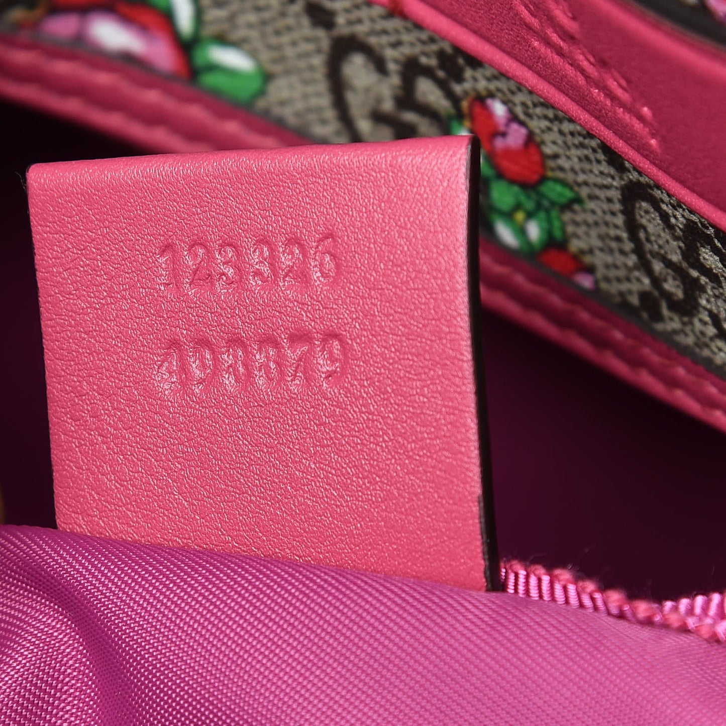 GG Supreme Monogram Rose Bud Diaper Bag Pink