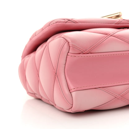 Louis Vuitton Lambskin Malletage Top Handle GO-14 MM Raspberry 9 of 10