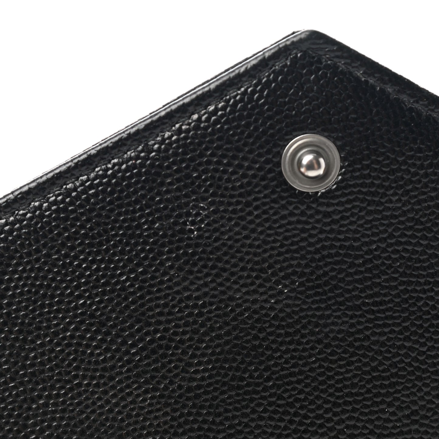 Grain De Poudre Matelasse Chevron Monogram Chain Wallet Black