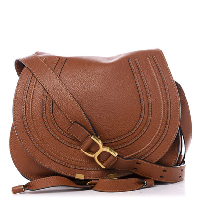 Chloe Calfskin Medium Marcie Round Crossbody Bag Tan 1 of 8