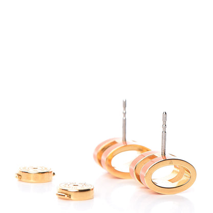 Hermes Gold Lacquered Pop H Earrings Orange 3 of 6