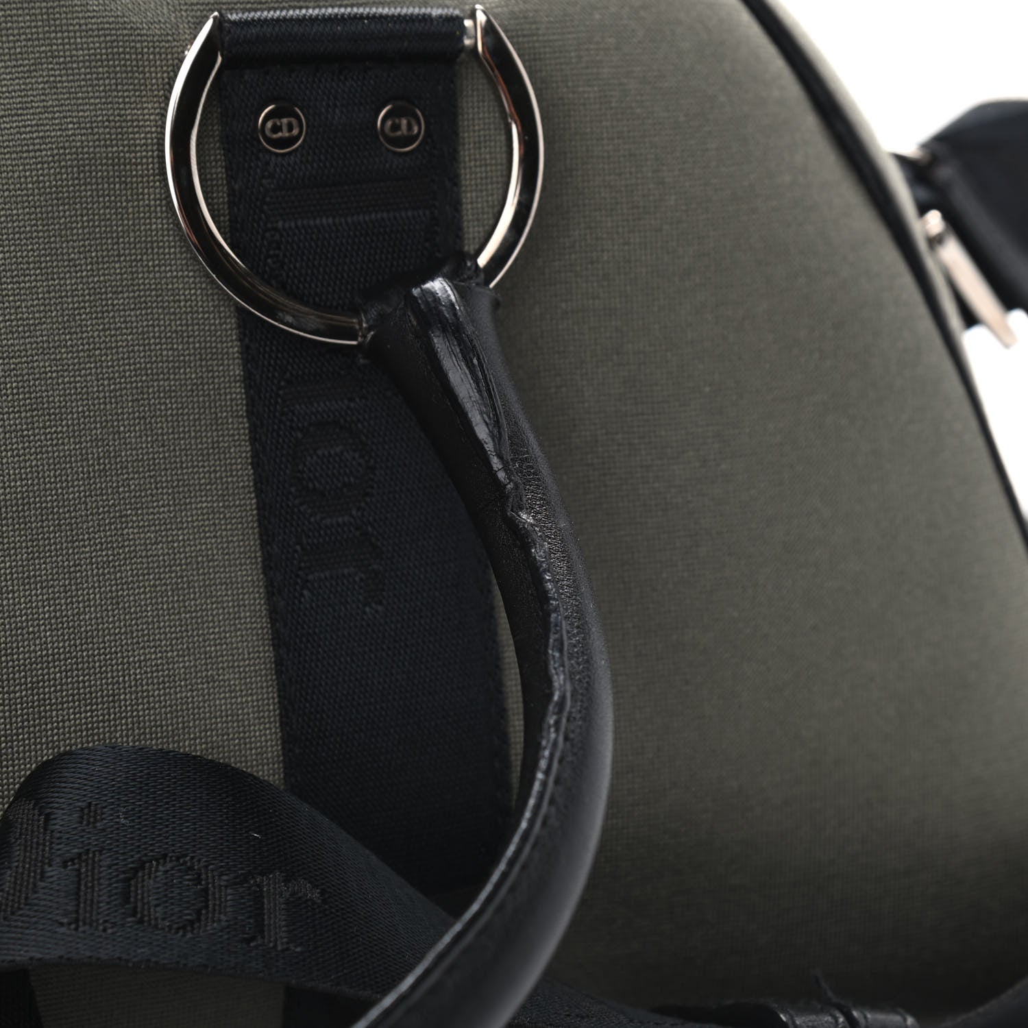 Christian Dior Silk Jersey Crystal Hardcore Bowler Bag Grey Black 14 of 15