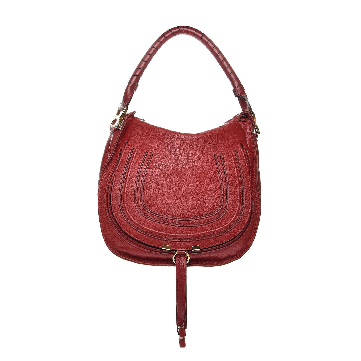 Calfskin Medium Marcie Hobo Garnet
