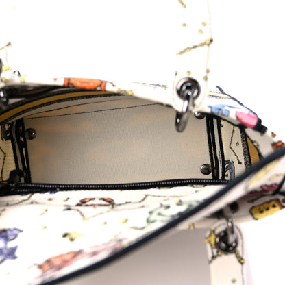 Christian Dior Canvas Pixel Zodiac Embroidered Medium Lady D-Lite Ecru Multicolor 5 of 10