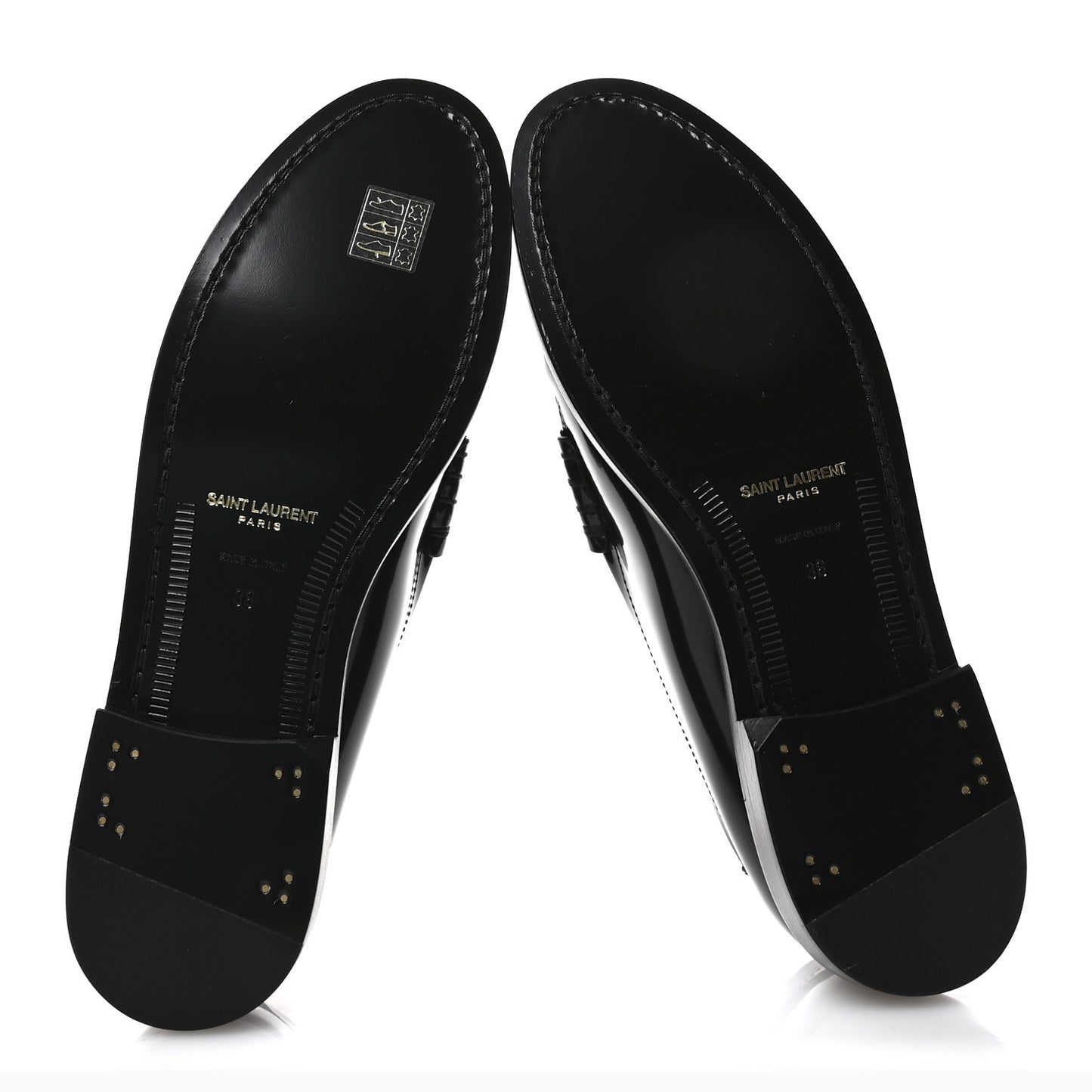 Calfskin Penny Loafers 38 Black