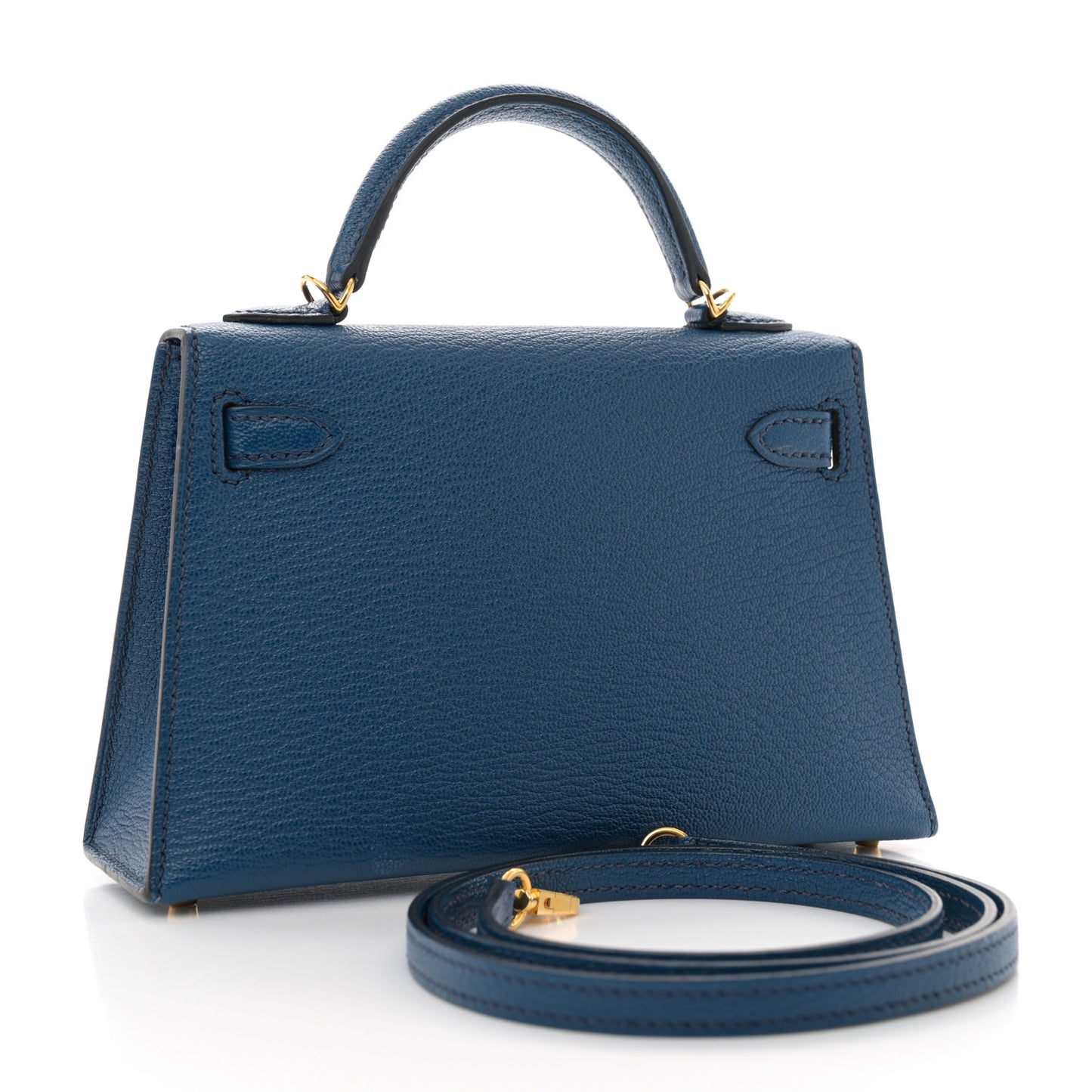 Chevre Mysore Mini Kelly Sellier 20 Bleu Saphir