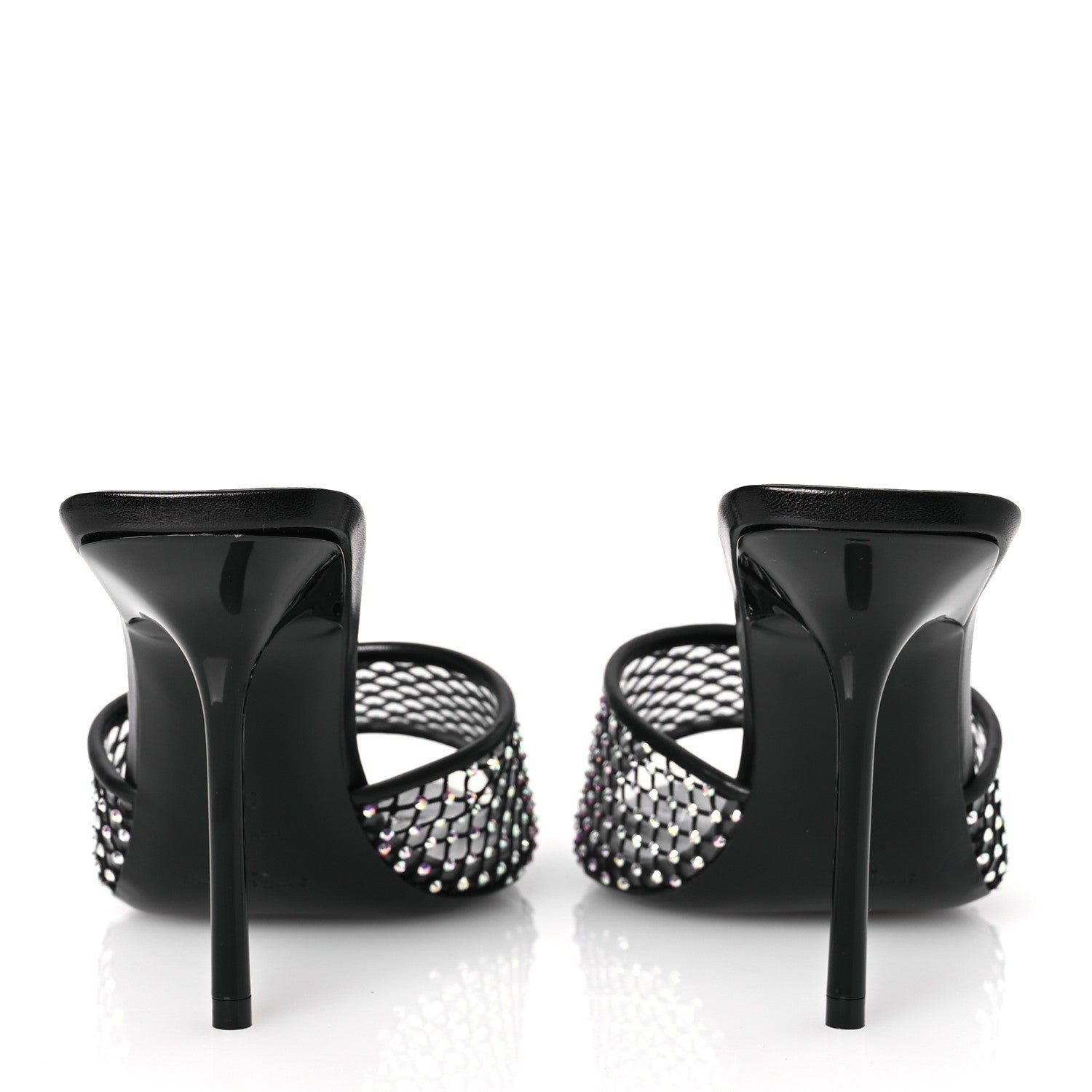 Saint Laurent Mesh Strass Giqua 95 Mule Sandals 39 Black 6 of 12