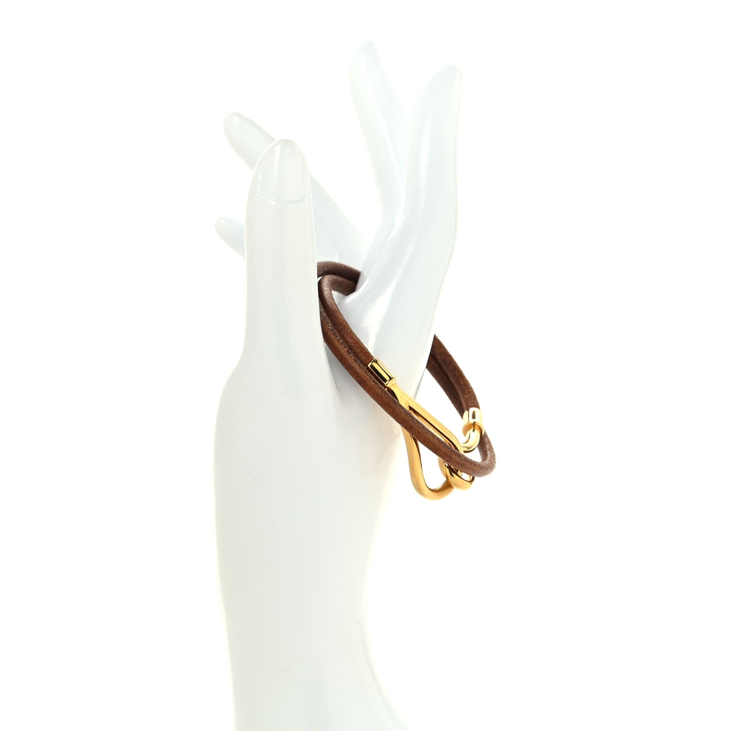 Natural Bridle Jumbo Hook Bracelet Bouton