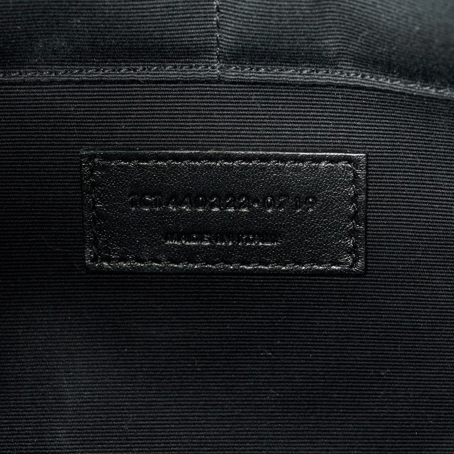 Saint Laurent Calfskin Matelasse Chevron Monogram Document Holder Black 7 of 8